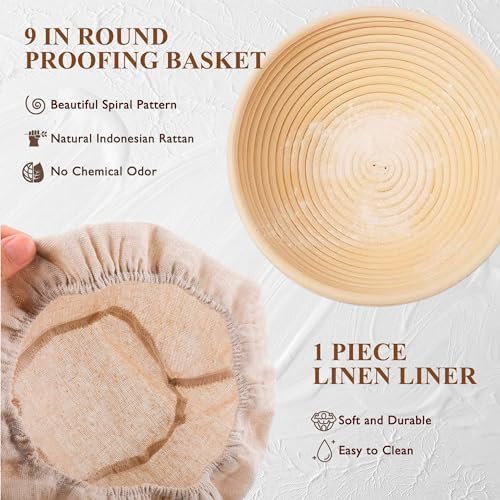 Complete Sourdough Starter Kit, Banneton Bread Proofing Basket - Image 6