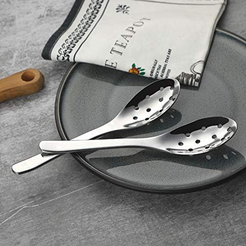 AOOSY Small Slotted Spoons, Modern Stylish Thick Heavy-weight Short handle - Image 5