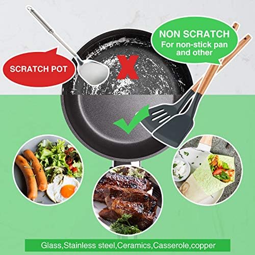 2 Pieces Silicone Slotted Turner Set, Silicone Turner Spatula - Image 5