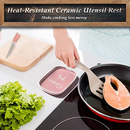 Ceramic Spoon Rest for Stove Top, DAYYET Large Spoon Holder, Spoon Rest for - Image 4