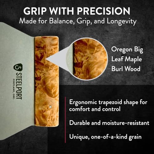 STEELPORT Bench Scraper | Dual Edge Stainless Steel Dough Cutter, USA Made - Image 6