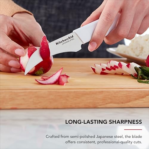 KitchenAid Paring Knife Set, Stainless Steel Kitchen Knife Set, Razor-Sharp - Image 4
