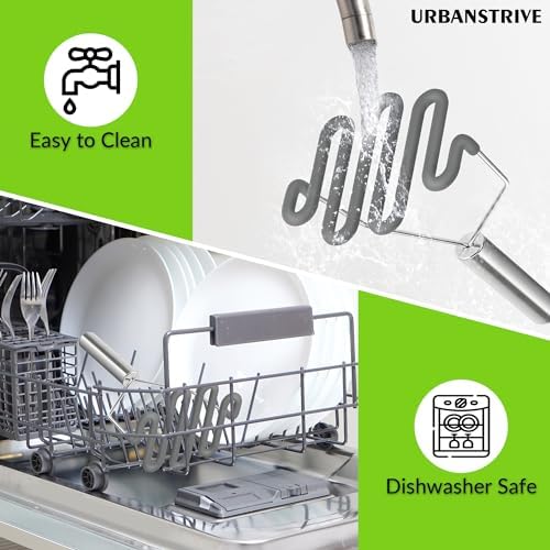 Urbanstrive Non-Scratch Silicone Potato Masher Kitchen Tool, Potatoes Masher - Image 7