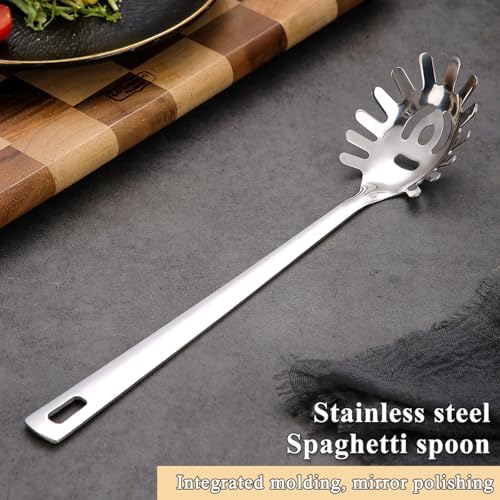 Spaghetti Spoon, ReaNea Pasta Server, Stainless Steel Pasta Spoon - Image 3