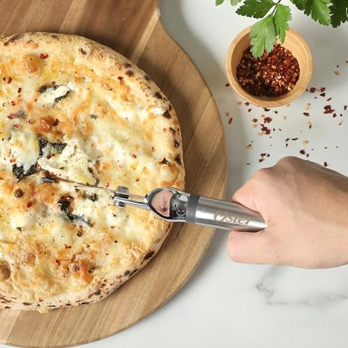 Oster Chadswyck 8.7” Pizza Cutter, Stainless Steel Pizza Wheel, Sharp Rolling - Image 3