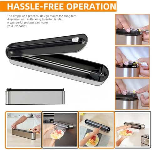 2-Pack Quasziwa Aluminum Foil & Plastic Wrap Dispenser - Image 4