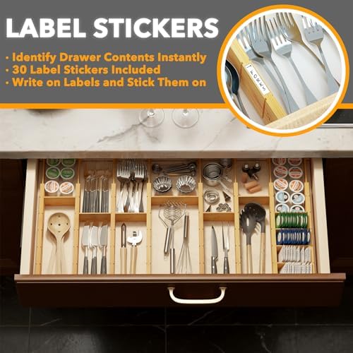 SpaceAid Bamboo Drawer Dividers - Image 3