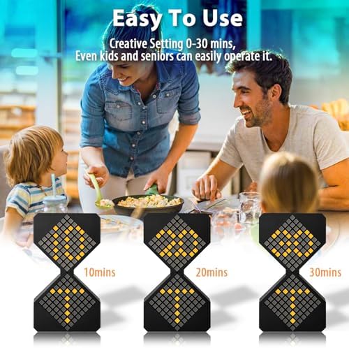 Digital Hourglass Timer for Kids, YEARBEIHAO 1-30 Minutes Sand Time Can Set Any - Image 2