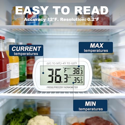 Waterproof Refrigerator Fridge Thermometer, Digital Freezer Room Thermometer - Image 2