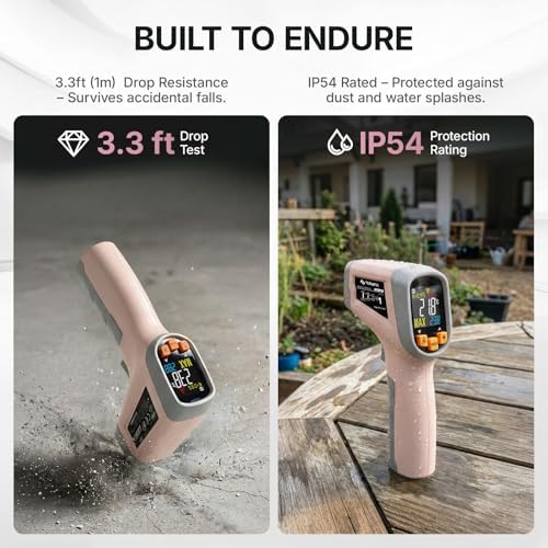 Tilswall Infrared Thermometer, Laser Temperature Gun -58°F~1112°F - Image 6