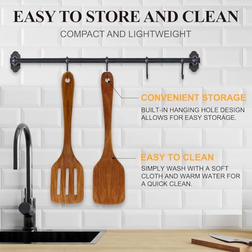 2Pcs Non Toxic Acacia Wood Spatula - Image 7