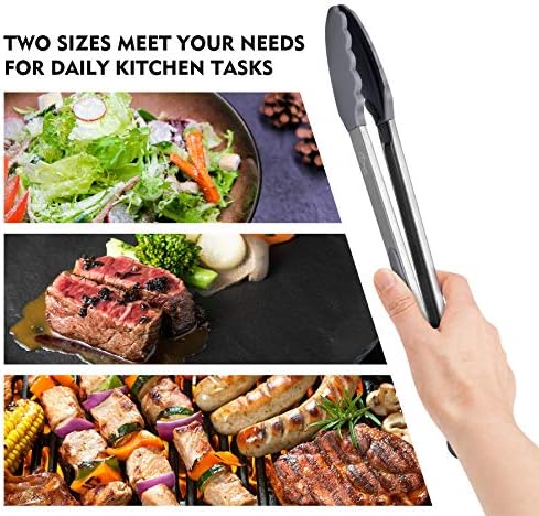 HOTEC Stainless Steel Kitchen Tongs - Image 6