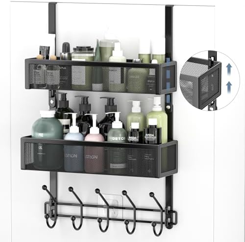 Adjustable Over The Door Hooks Organizer, Door Hanger Coat Rack - Image 3