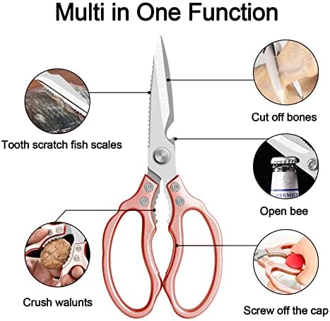 CGBE Kitchen Scissors, Heavy Duty Dishwasher Safe Food Scissors - Image 3