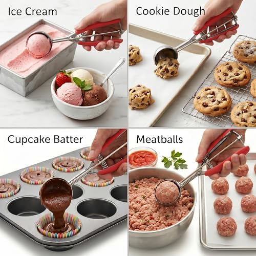 #70 Small Cookie Scoop, 2.5tsp/12.5ml/0.5oz Cookie Scoops - Image 7