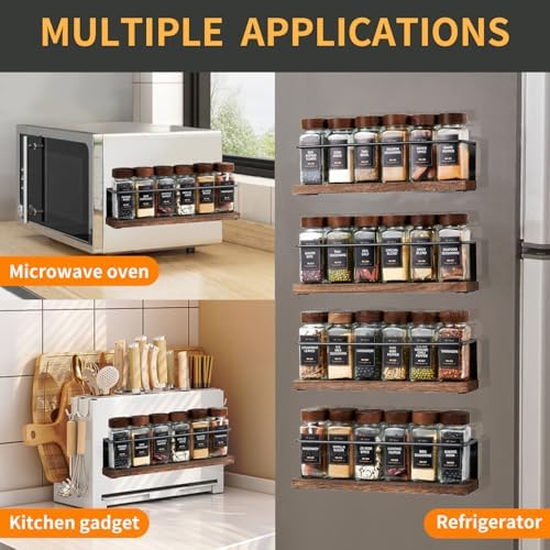 4 Pack Strong Magnetic Spice Rack Organizer - Image 3