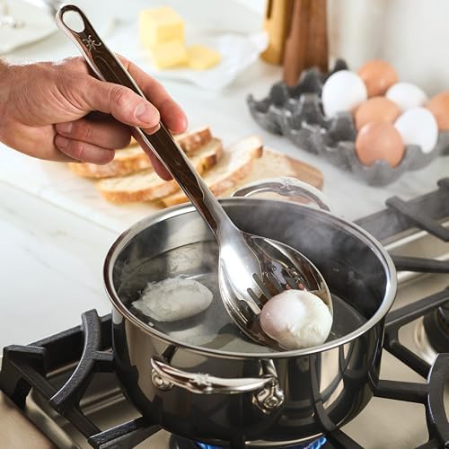 Hestan Provisions Chef's Tools, Deep Slotted Spoon, Artisan-Polished Stainless - Image 2