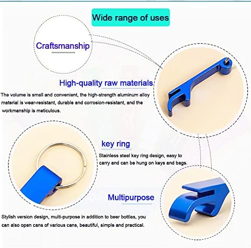 100Pcs Colored Aluminum Bottle Opener Keychain, Soda Beverage Beer Bottle - Image 3