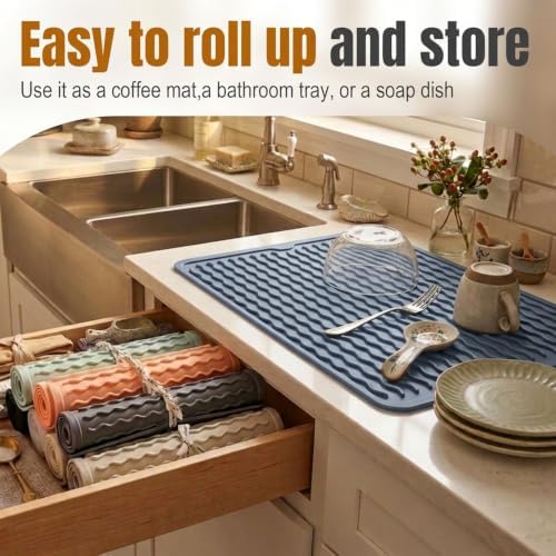 2 Pack Silicone Dish Drying Mat - Image 3