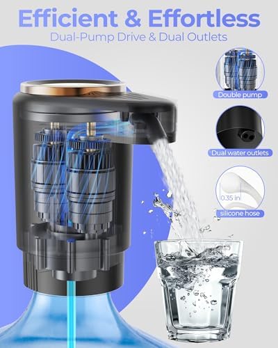 Water Jug Pump for 5 Gallon Bottle – Portable Electric USB-C Charging Dispenser - Image 4