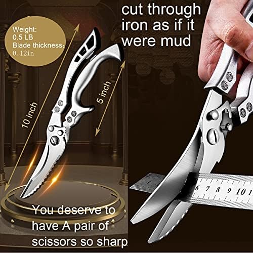 ANDONG Upgrade Heavy Duty Stainless Steel Kitchen Scissors - Image 3