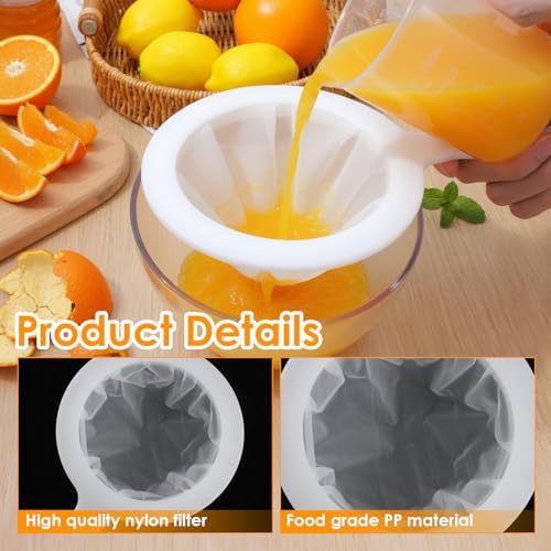 Grevosea 2 Pcs Fine Mesh Strainer Small Plastic Juice Strainer After Juicing - Image 3