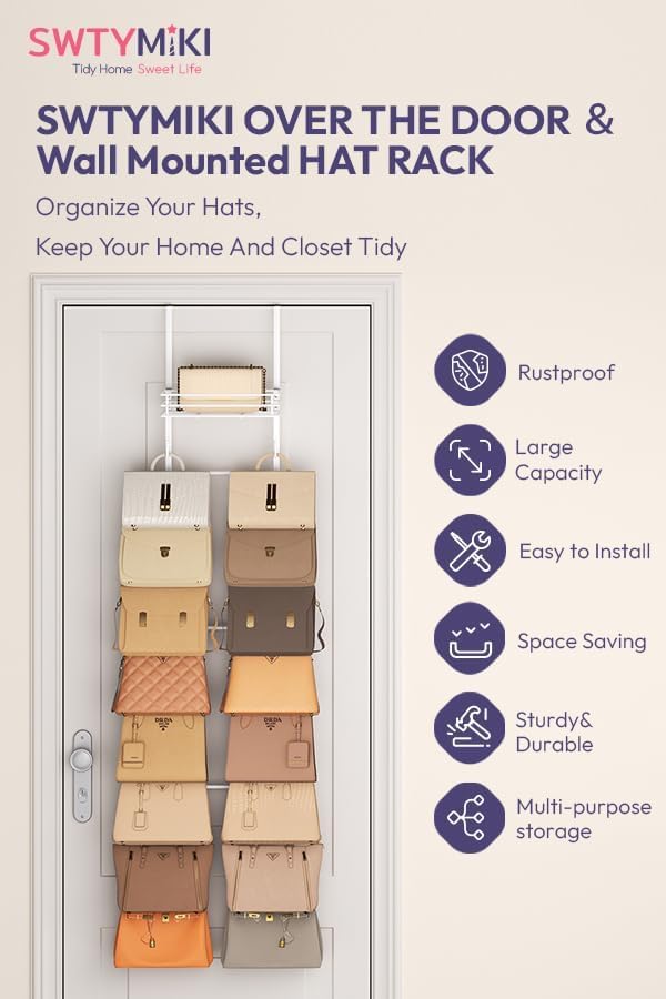 SWTYMIKI Over the Door Purse Organizer - Image 2
