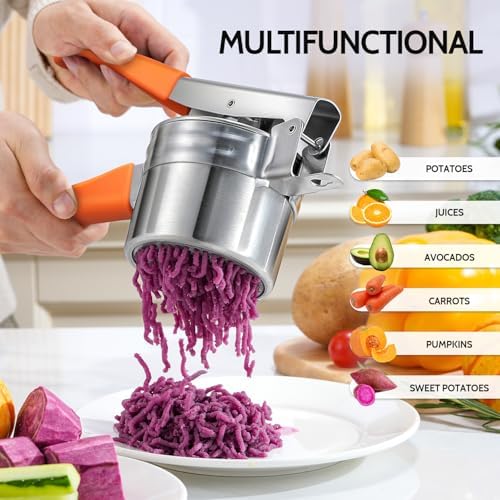Potato Ricer, Sopito Upgraded Stainless Steel Potato Masher - Image 7