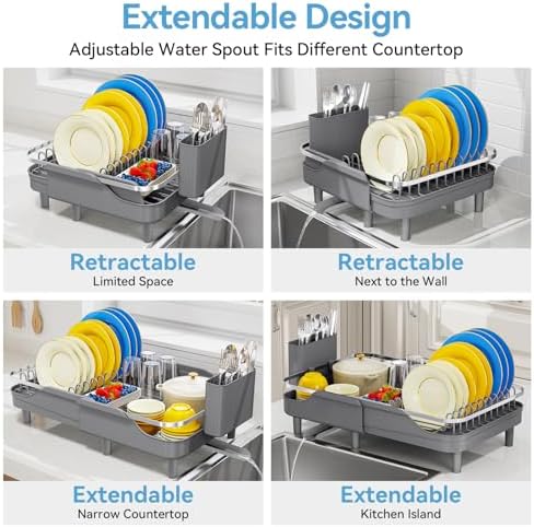 Urackify Expandable Dish Drying Rack - Image 4