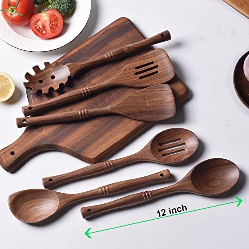 Gudamaye 12 inch Black Walnut Wooden Utensils - Image 2