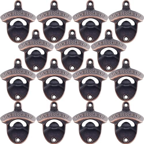 15 PCS Rustic Wall Mounted Beer Bottle Cap Opener Stainless by Wallmountedbottleopener