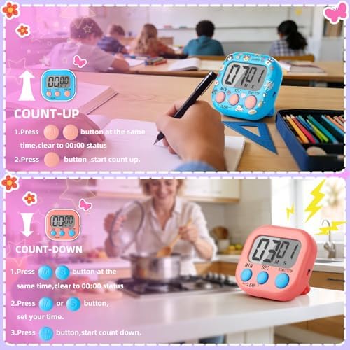 24 Pcs Multi-Function Electronic Timer Small Digital Kitchen Timer Digital Timer - Image 5