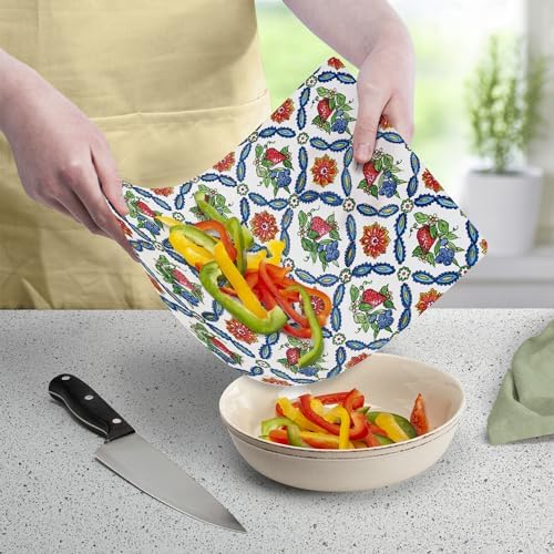 Cut N' Funnel Strawberry Garden Designer Flexible Cutting Board Mat - Image 7