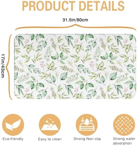 Kitchen Countertop Dish Drying Mat, Super Absorbent Coffee Bar Mat - Image 5
