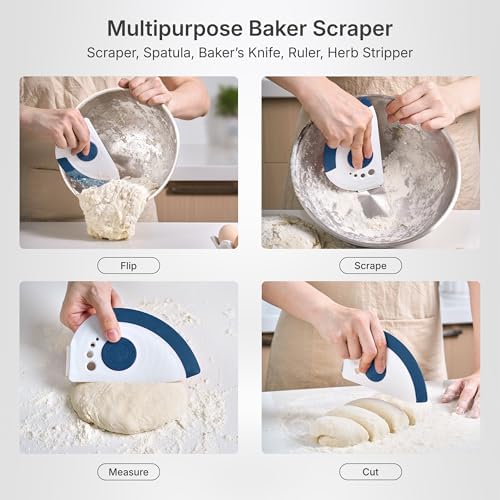 NexTrend blue 5-in-1 flexible dough and bowl scraper - Image 2