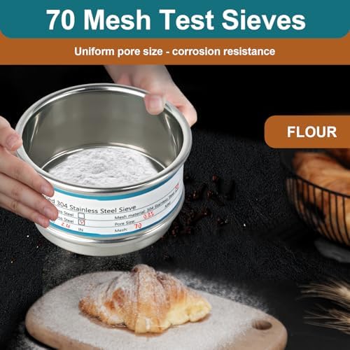 2.36" Full 304 Stainless Steel Mini Lab Sieve, 70 Mesh - Image 4