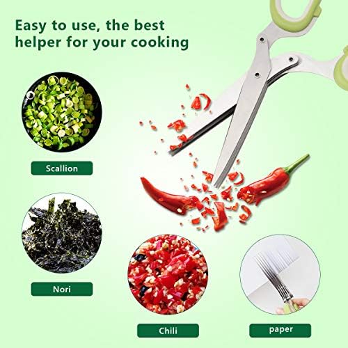 Luxiv Herb Scissors And Stripper Set, 5-Blade Stainless Steel Kitchen Tools - Image 4