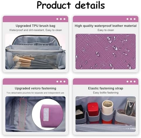 BOYATU Travel Makeup Bag Organizer Cosmetic Bag: 3 Pcs Set Make up Bags - Image 5