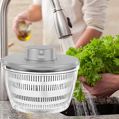 Electric Salad Spinner, Automatic Salad Rotator, USB Chargeble Lettuce Spinner- - Image 5