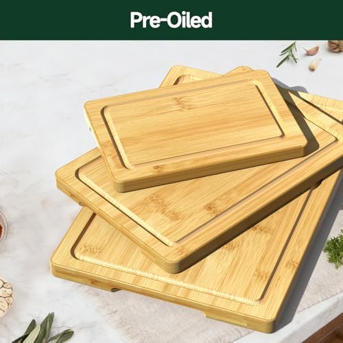 3-Piece Set Deep-Carbonized Bamboo Cutting Board - Image 6