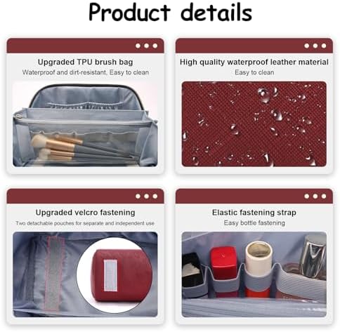 BOYATU Travel Makeup Bag Organizer Cosmetic Bag: 3 Pcs Set Make up Bags - Image 5