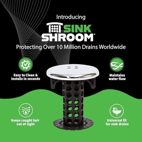 SinkShroom Chrome Edition Revolutionary Bathroom Sink Drain Protector Hair - Image 3