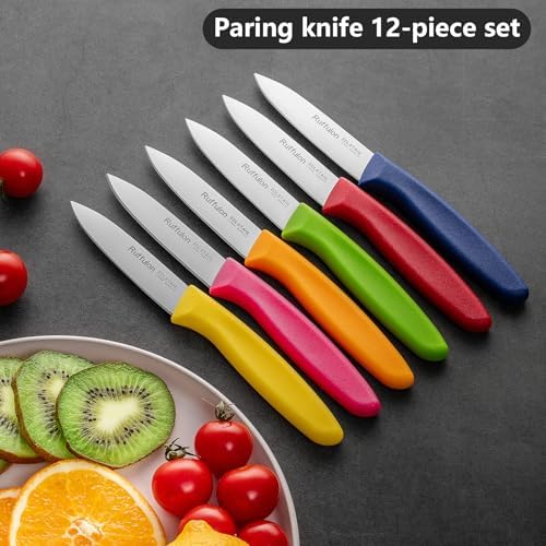 Paring & Fruit Knives Set of 12, Stainless Steel Sharp Blades - Image 4