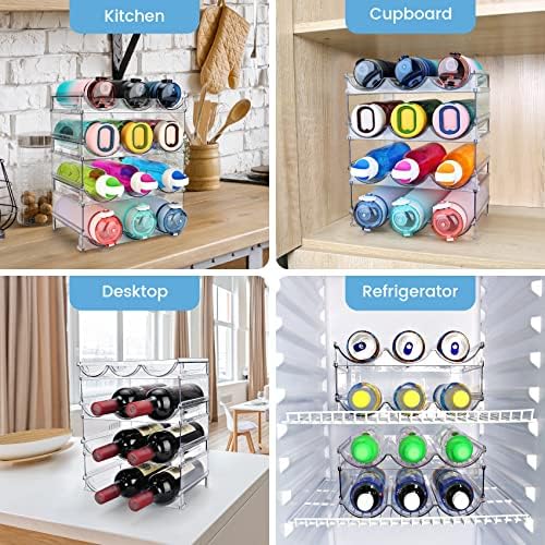 spospo Water Bottle Organizer for Cabinet 4 Pack Water Bottle Holder - Image 6