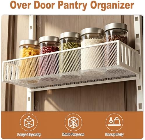 Over the Door Pantry Organizer, 2-in-1 Wall Mount or Hanging Spice Rack - Image 5
