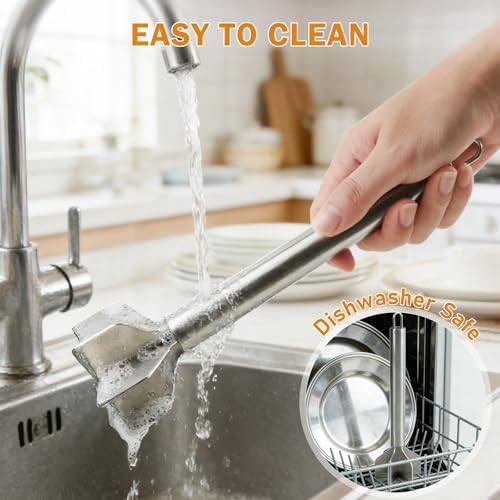 Meat Masher, 6 Blade Stainless Steel Ground Beef Chopper Kitchen Tool - Image 4