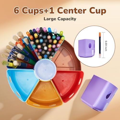 GAMENOTE Rotating Art Supply Organizer, Lazy Susan Caddy - Image 6