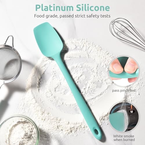 U-Taste 14" Long Silicone Spoonula, 600°F High Temp Spoon Spatula, Aqua Sky - Image 3