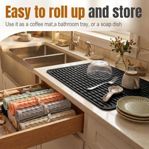 2 Pack Silicone Dish Drying Mat - Image 3