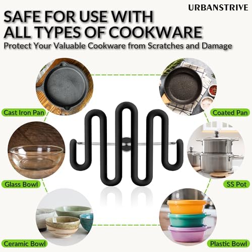 Non-Scratch Potato Masher Silicone Heavy Duty Stainless Steel Wire Black - Image 6